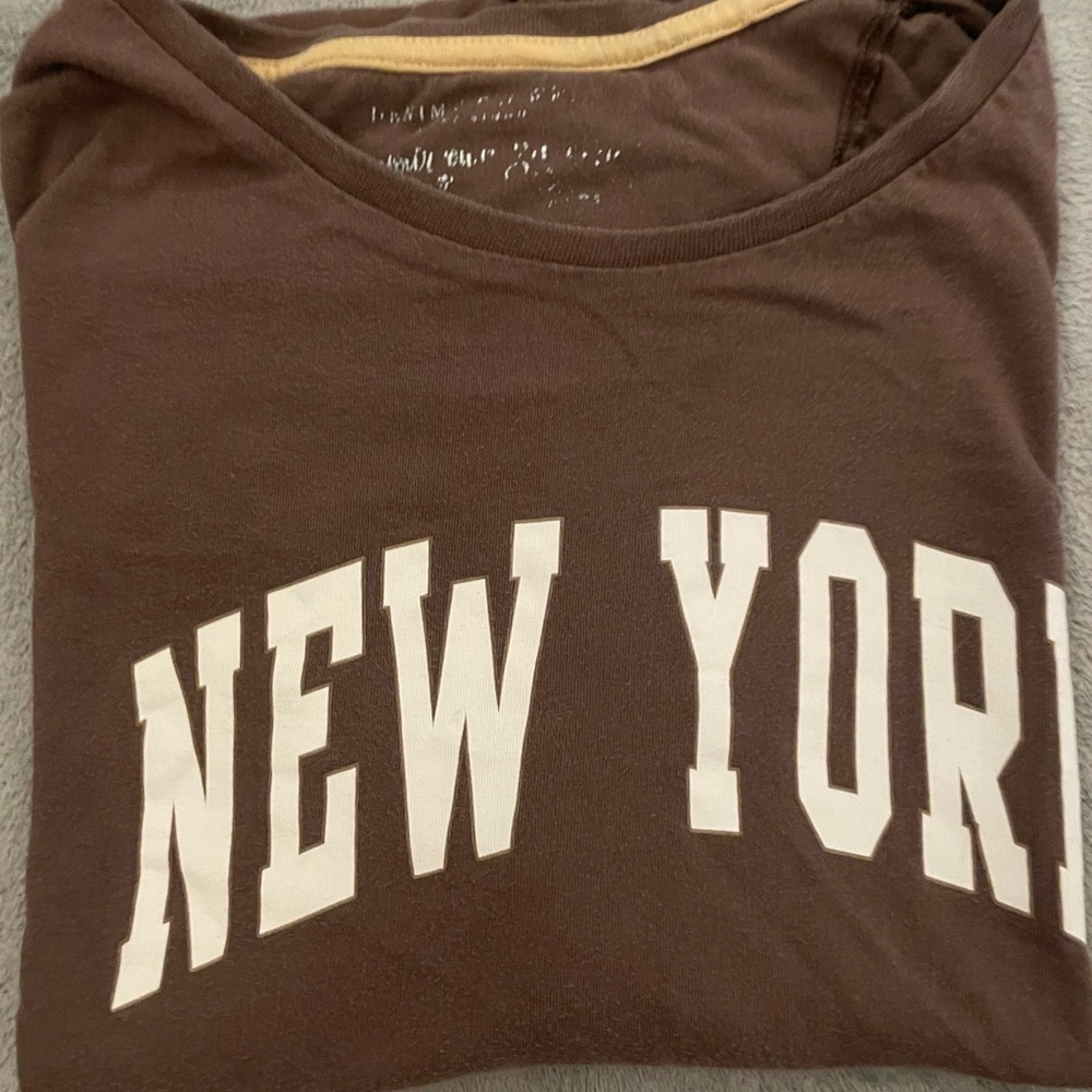 Brown “New York” Graphic T-Shirt Men’s Small